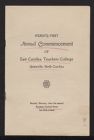 Program for the Twenty-First Annual commencement of East Carolina Teachers College